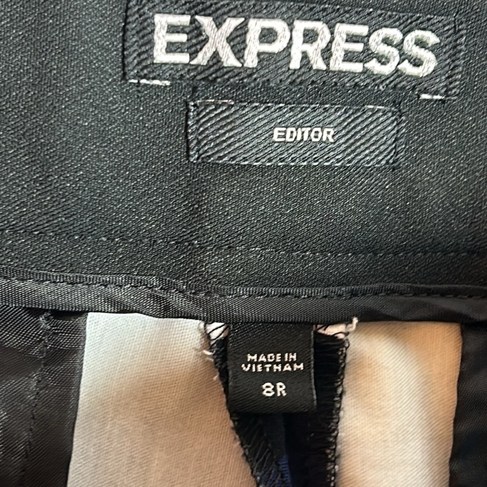Express Editor Navy Black & White Stripe Career P… - image 8